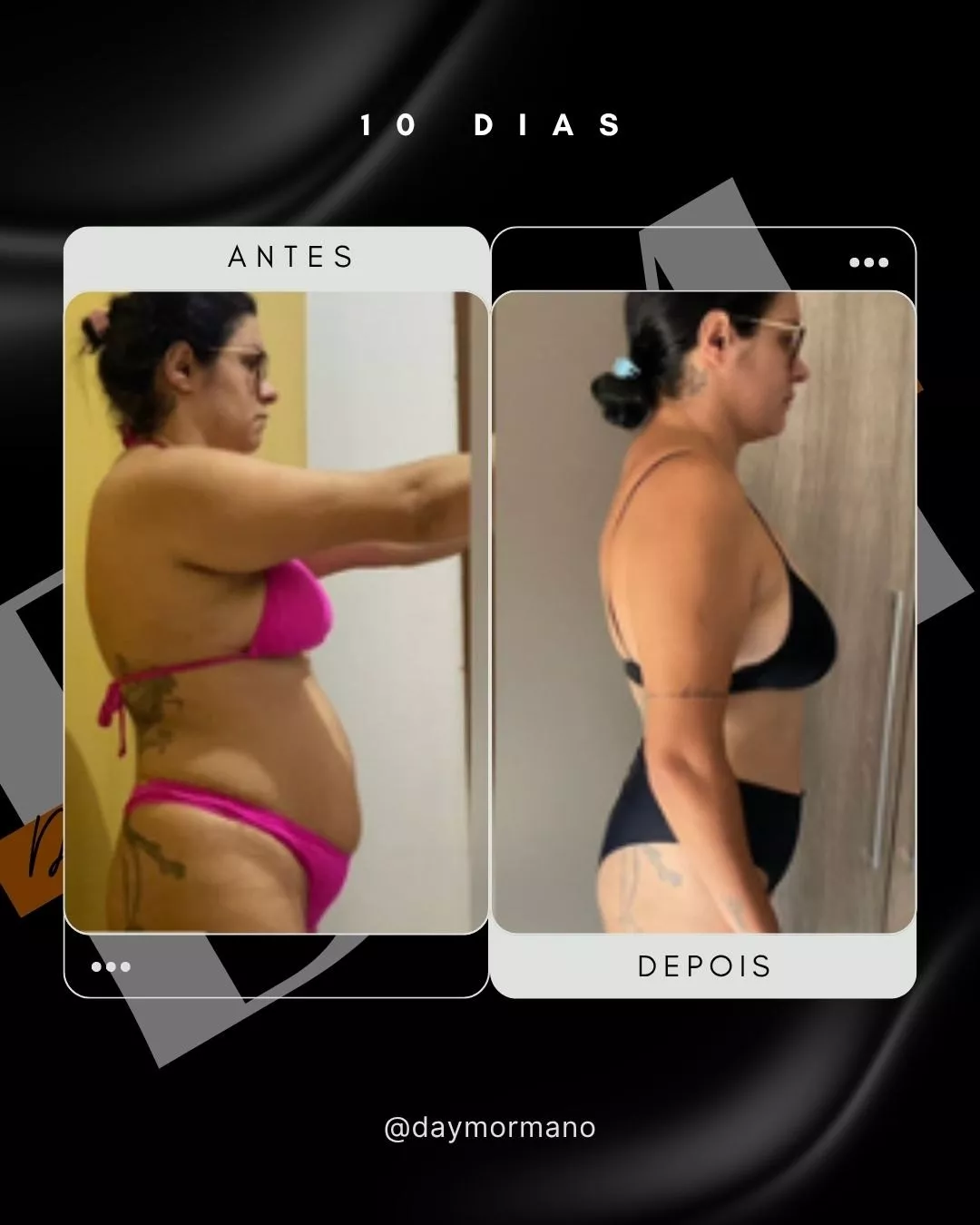 Antes e depois — aluna do PowerDay