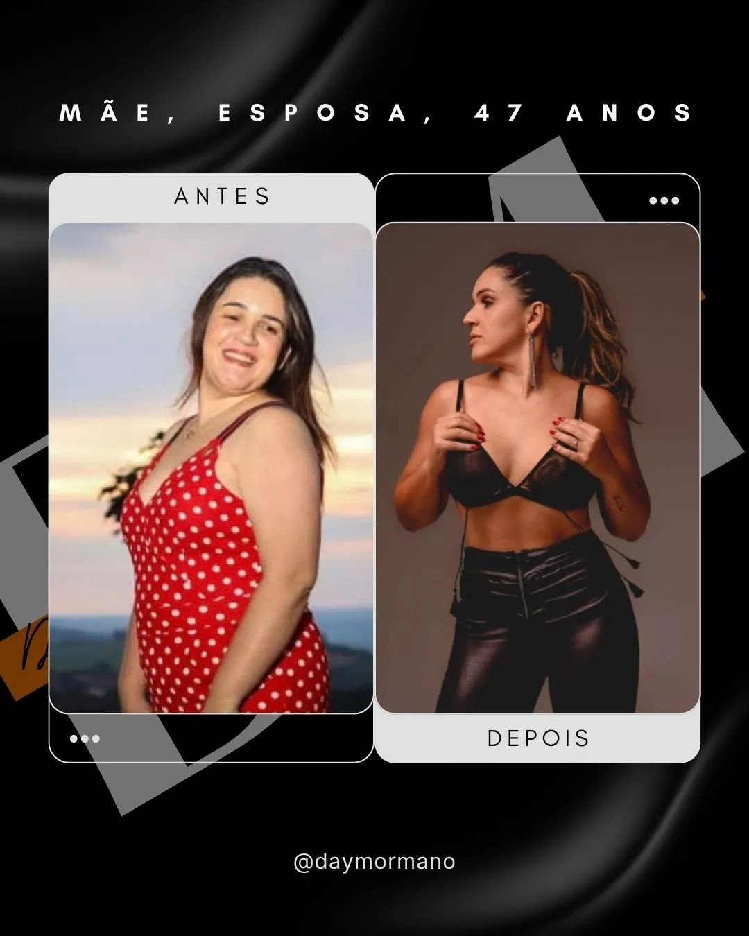 Antes e depois — aluna do PowerDay